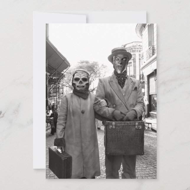 Convite Partido Freaky do Dia das Bruxas do casal do (Frente)