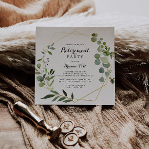 Convite Partido Geométrico Dourado para a Reforma Verde T