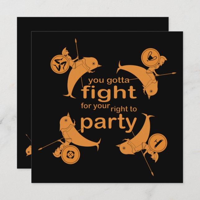 Convite Partido Grego Antigo (Simpósio) (Frente/Verso)