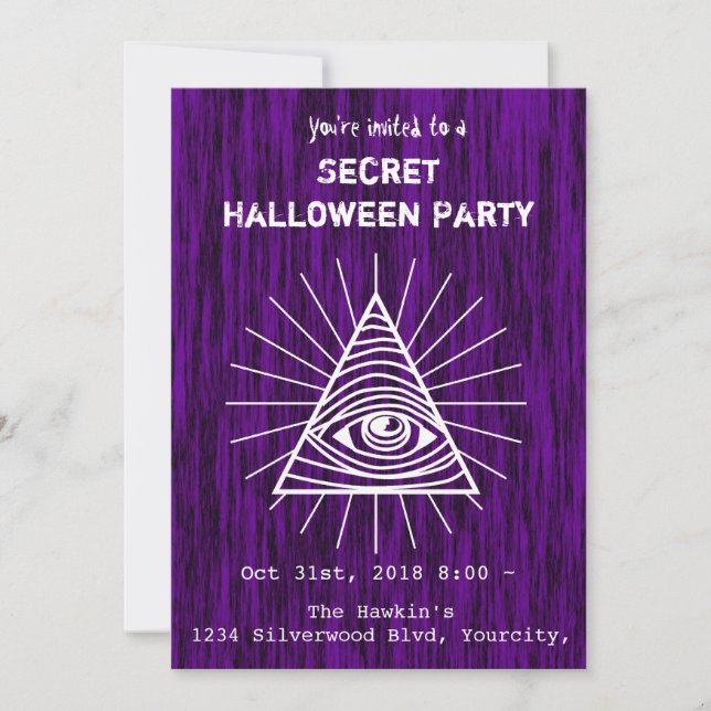 Convite Partido Illuminati Halloween (Frente)