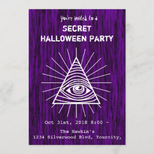 Convite Partido Illuminati Halloween