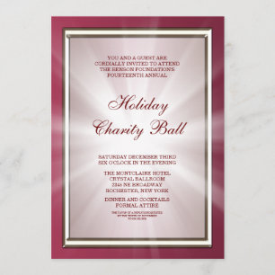 Convite Partido incorporado vermelho elegante