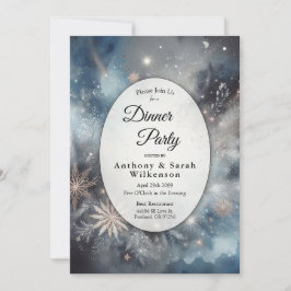 Convite Partido Janto Celestial Winter Midnight Sparkle