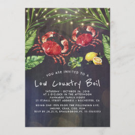 Convite Partido Janto de Cookout de Caranguejo de Boil de