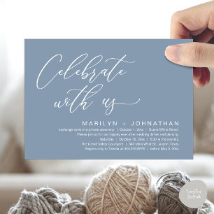 Convite Partido Janto Romântico de Casamento, Celebrar con