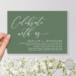 Convite Partido Janto Romântico de Casamento, Celebrar con