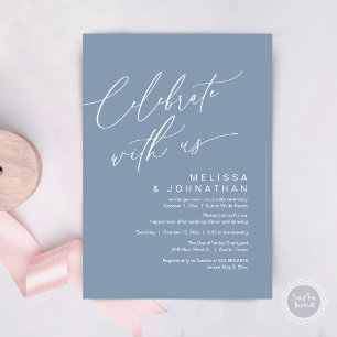 Convite Partido Janto Romântico de Casamento, Celebrar con