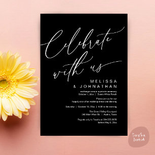 Convite Partido Janto Romântico de Casamento, Celebrar con