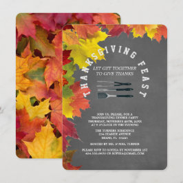 Convite Partido Janto Russo Qualkboard de Ação de Graças