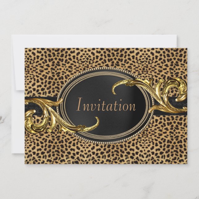 Convite Partido Leopardo Ouro Negro (Frente)