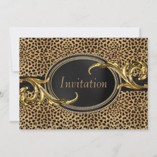Convite Partido Leopardo Ouro Negro