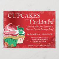 Partido lunático da troca do cupcake do Natal do