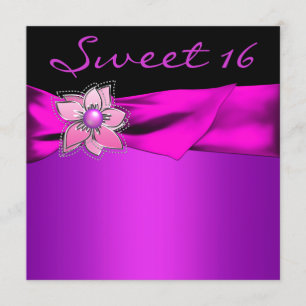 Convite Partido Magenta Sweet 16