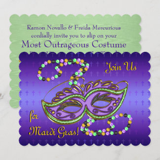 Convite Partido Mardi Gras - Personalizado