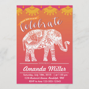 Convite Partido Marroquino - Inspiração Indiana - Tema