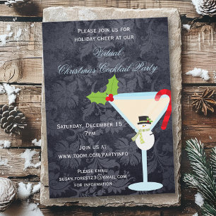 Convite Partido Martini do Cocktail de Natal Virtual