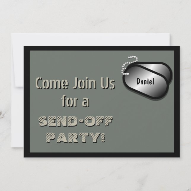 Convite Partido militar do costume do desenvolvimento (Frente)