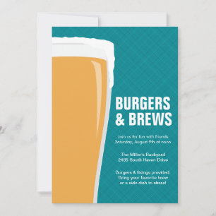 Convite Partido Modern Pilsner Beer Xadrez