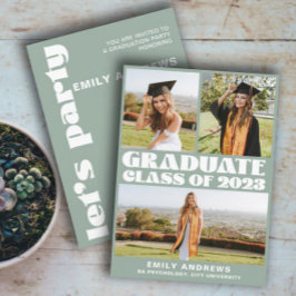 Convite Partido Modern White e Green 3 Photo Formando Part