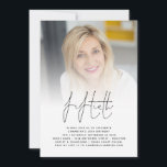 Convite Partido Moderno 50º Aniversário do Script de Fotos<br><div class="desc">Convite de festas moderno de 50º aniversário de Script de Foto. Um design minimalista para a quinquagésima festa de aniversário,  com o script set na moda para o cabeçalho. Basta substituir o exemplo de foto pelo seu favorito e personalizar o resto do texto conforme necessário</div>