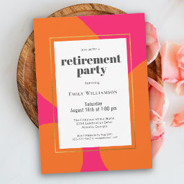 Convite Partido Moderno da Reforma do Abstrato Laranja Ros