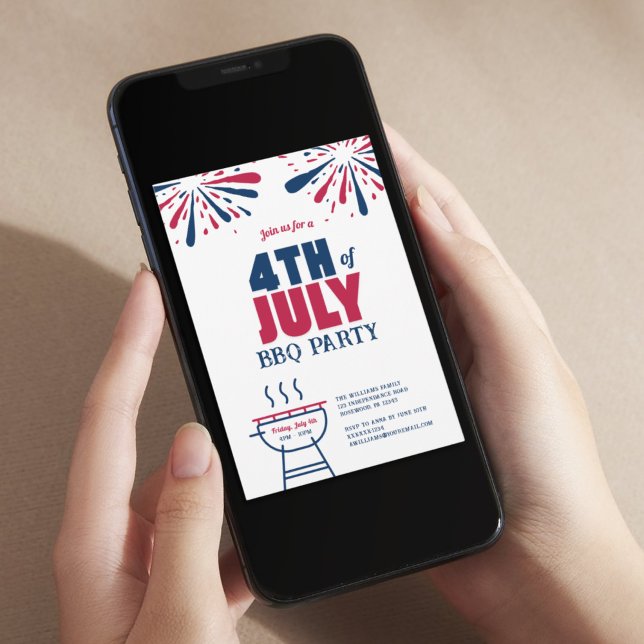 Convite Partido Moderno de 4 de julho de CHURRASCO (Criador carregado)