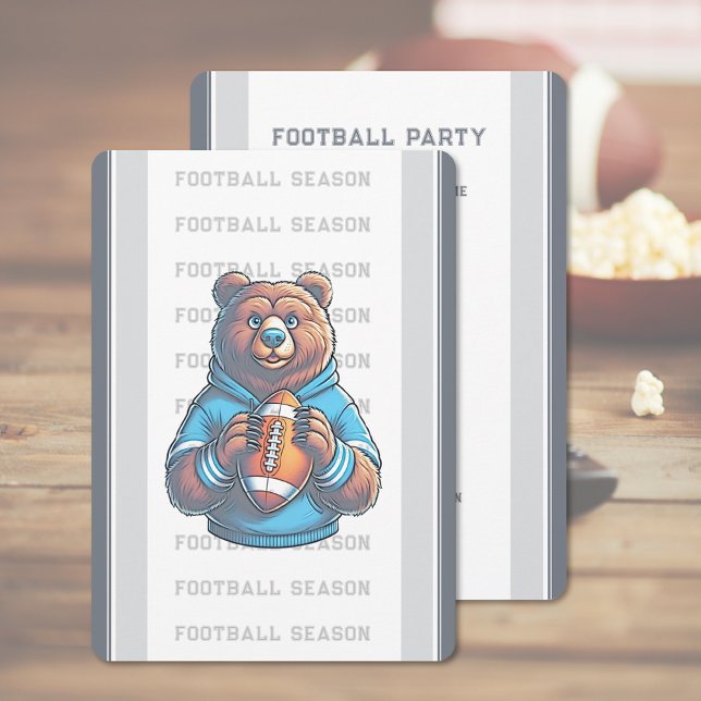 Convite Partido Moderno de Futebol (Football Party Invitation (front and back))