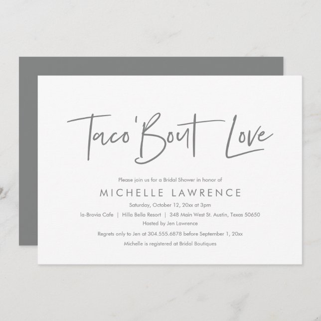 Convite Partido Moderno do Chá de panela Casual, Divertido (Frente/Verso)