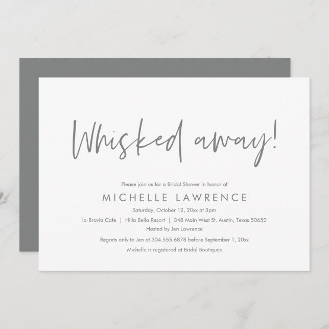 Convite Partido Moderno do Chá de panela Casual, Divertido (Frente/Verso)