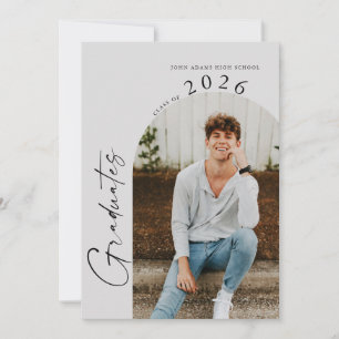 Convite Partido Moderno Mínimo de Dois Formandos Gêmeos de