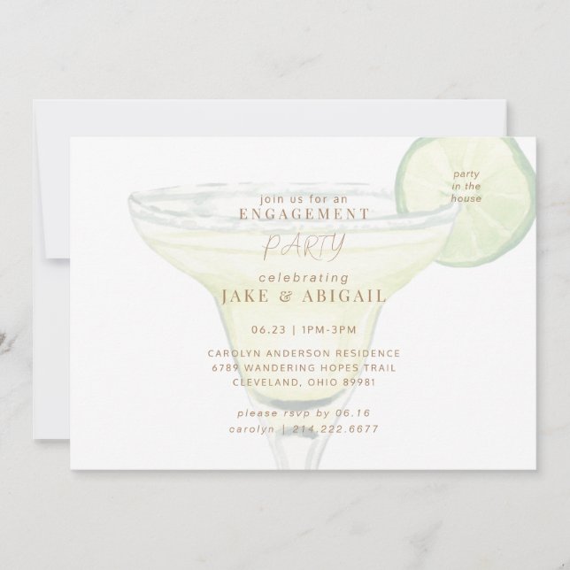 Convite Partido na Casa Margarita Festa de noivado IIi (Frente)