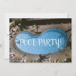 Convite Partido Nadador Inspirado no Médio século 1960