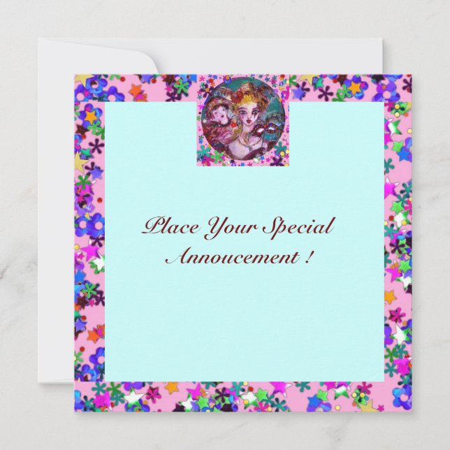 Convite PARTIDO namorados VENETIANO MASCARADA   (Frente)