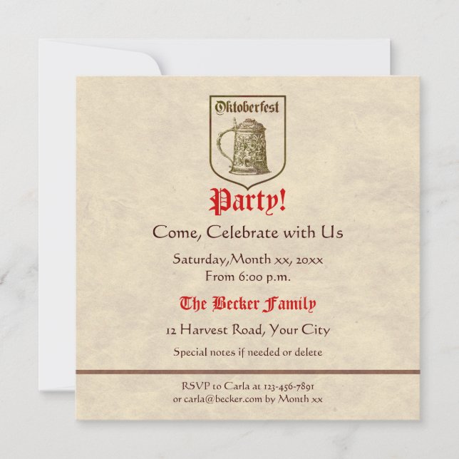 Convite Partido Oktoberfest (Frente)