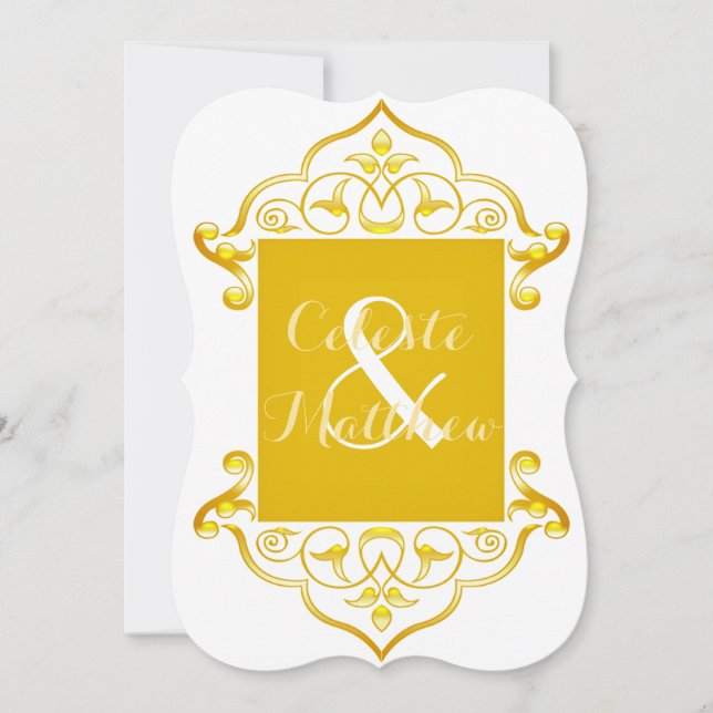 Convite Partido ou Casamento turco-árabe marroquino persa (Frente)