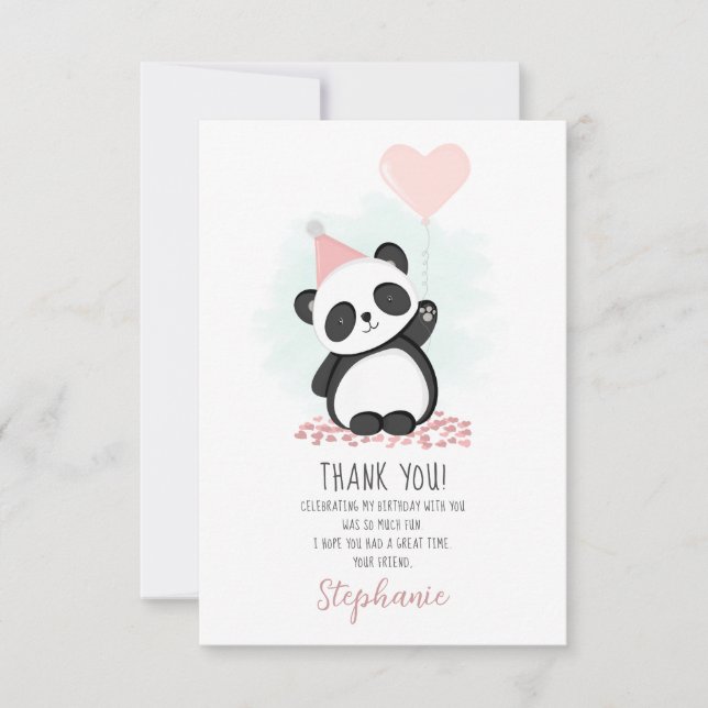 Convite Partido Panda Obrigado (Frente)