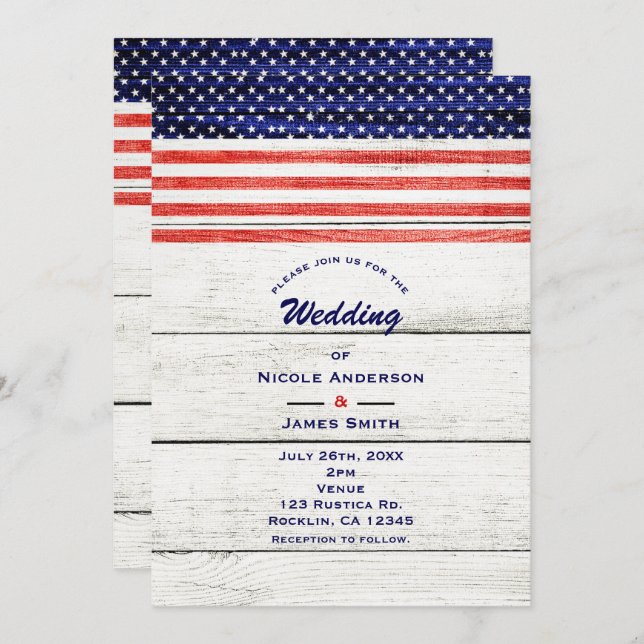 Convite Partido Patriótico da Madeira Marinha Rústica Bran (Frente/Verso)