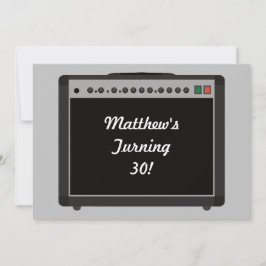 Convite Partido Personalizado Amplificador Rock and Roll