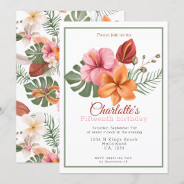 Convite Partido Personalizado Botânico Tropical