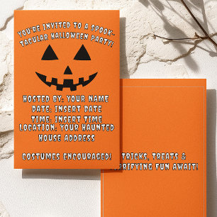 Convite Partido Personalizado Jack-o-Lanterna do Halloween