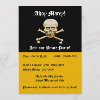 Convite Partido Pirata dos Ossos do Crânio