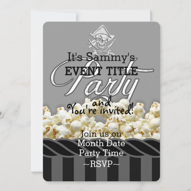 Convite Partido Pirata Personalizado (Frente)