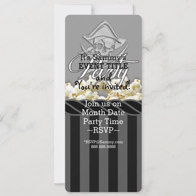 Convite Partido Pirata Personalizado (Frente)