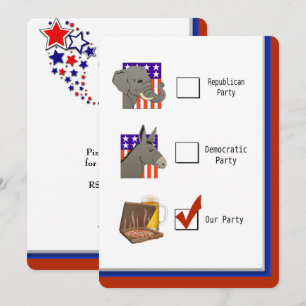 Convite Partido político da noite da eleição