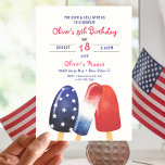 Convite Partido Popsicle Birthday Independence Day Kids<br><div class="desc">Pop por uma festa de aniversário patriótica super divertida 4 de julho que é explosiva! Este convite à aquarela é perfeito para a ocasião especial. Convide todos os seus amigos e suas famílias, porque você não quer perder nenhuma diversão! Este tipo de design fará a sua festa se destacar do...</div>