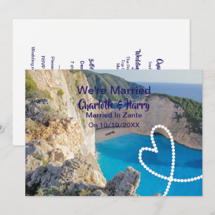 Convite Partido poste Recepção de casamento Casado Em Zant