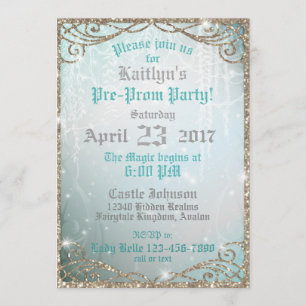 Convite Partido Pré-Baile de formatura Encantado do Jardim