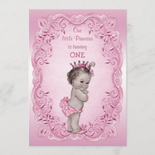 Convite Partido primeiro aniversario da Princesa Rosa Vint
