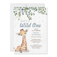 Partido primeiro aniversario Selvagem Safari Giraf