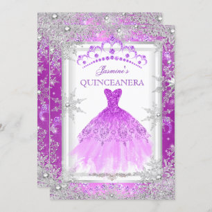 Convite Partido Quinceanera da Puro Silver Winter Wonderla